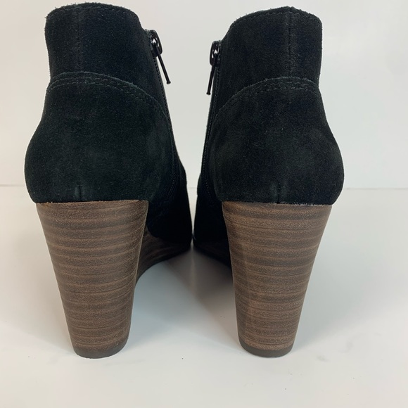 Lucky Brand Shylow Black Lace Up Suede Wedge - Picture 7 of 8